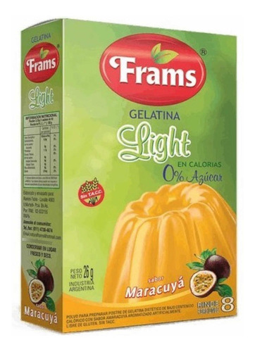 Gelatina Frams Light Sin T.a.c.c. 26g