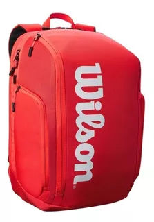 Mochila Wilson Super Tour Backpack - Vermelha Tênis Padel Cor Vermelho Desenho do tecido Liso