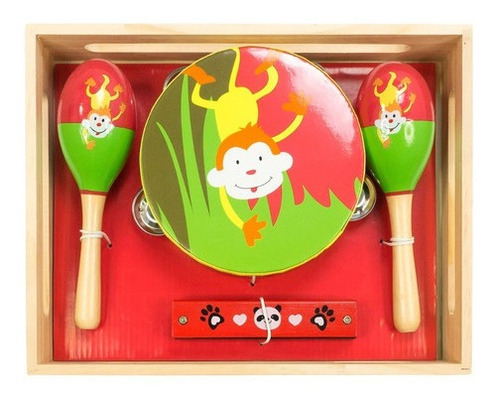 Set De Instrumentos De Percusión Infantil Memphis Rojo