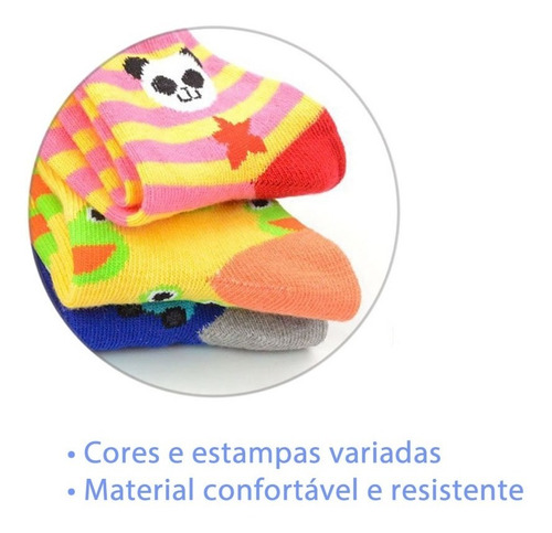 Kit 12 Pares Meias Infantil Atacado Importadas Tendência Top