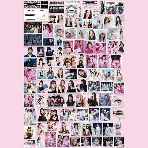 Le Sserafim (55 Photocard + Sticker) Kpop Pegatina+ Lomocard