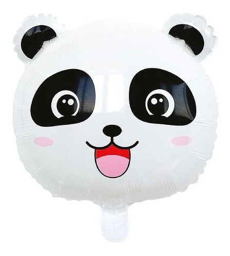 Globo Foil 45x45cm Cara Panda Para Cumpleaños Glam