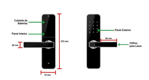 Imagen 8 de 10 de Cerradura Digital Inteligente Zerrutti Ze 8010 - Automático