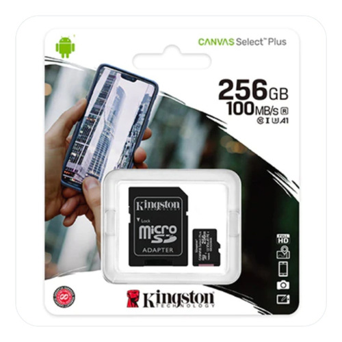 Tarjeta De Memoria Kingston Sd 256gb Sdcs2 Con Adaptador