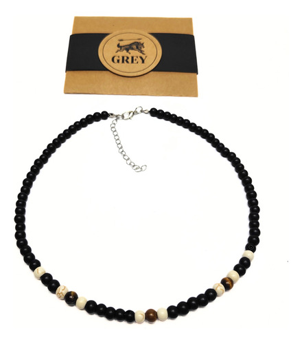 Collar Hombre Piedra Surfer 40 Cm Combinado