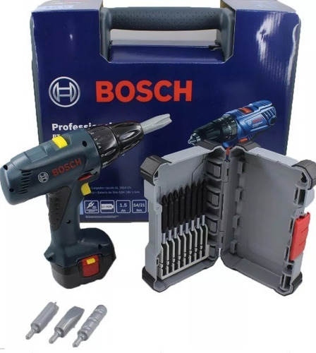 Imagem 2 de 4 de Kit Furadeira/parafusadeira A Cara Do Pai Bosch Gsb180-li