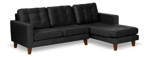 Sofa Chaiselong Derecho Napoles Tela Velvet - Latam Home