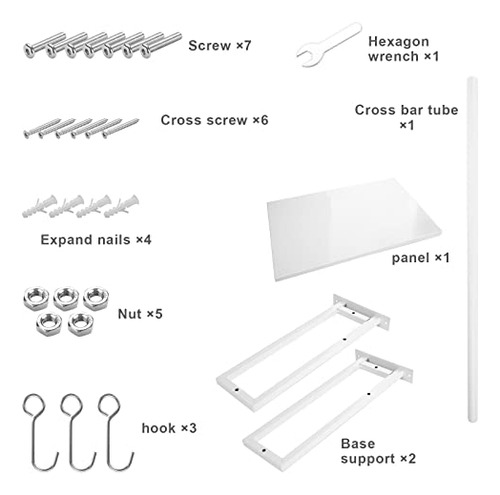 Estante De Pared Para Microondas Con Ganchos Deslizables