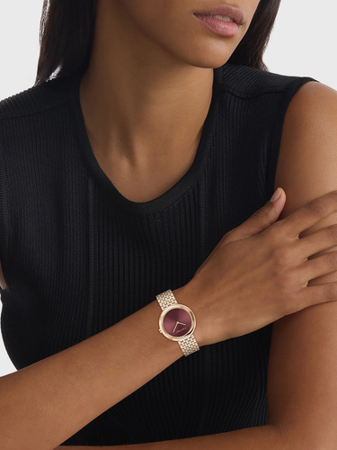 Reloj Contoured Bezel Dorado Calvin Klein