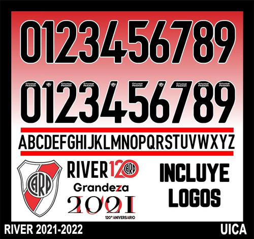 Vectores, Numeros. Camisetas Compatible River 2022. 