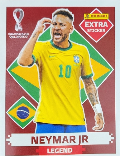 Neymar Jr. Rojo Extra Qatar 2022 Panini