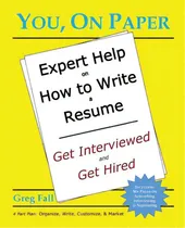 Comprar You, On Paper: Expert Help On How To Write A Resume, De Fall, Greg., Vol. 1. Editorial Createspace, Tapa Blanda En Inglés