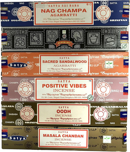 Packs De Varillas De Incienso Nag Champa Fragancias Var...