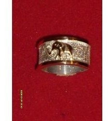 Anillo Plata Fina Oro 18 Ktes Elefante Gps Psp