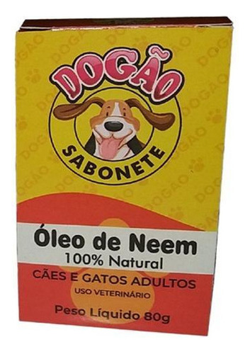 Sabonete Cães Anti-pulgas - Dogão - 80g Óleo Neem - Natural