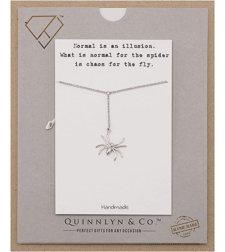 Quinnlyn & Co. Collar Con Colgante De Araña Colgante, Regalo