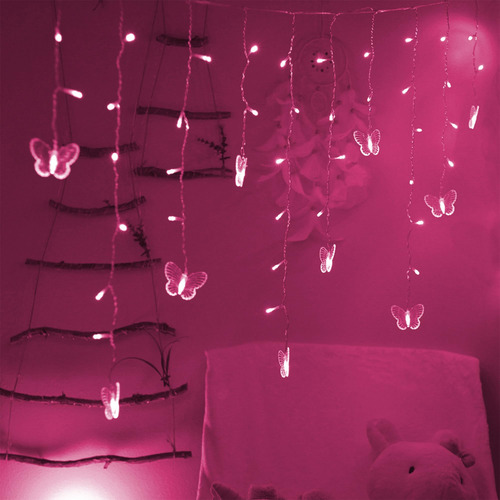 Luces De Cortina De Mariposa Decorman, 49 Pies 48 Led Usb 8