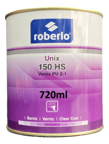 Verniz Pu Alto Sólido 150hs 2:1 720ml Roberlo