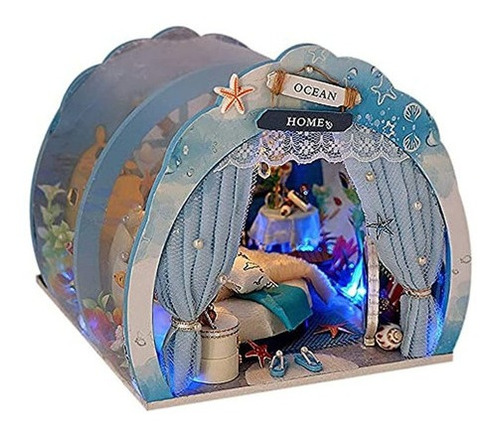 Wyd Doll House Mini Ocean Tunnel Diy Mini House Kit Manual M