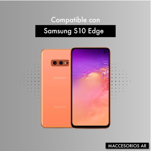 Imagen 3 de 10 de Funda Acrílica + Vidrio Compatible Samsung S10 Edge