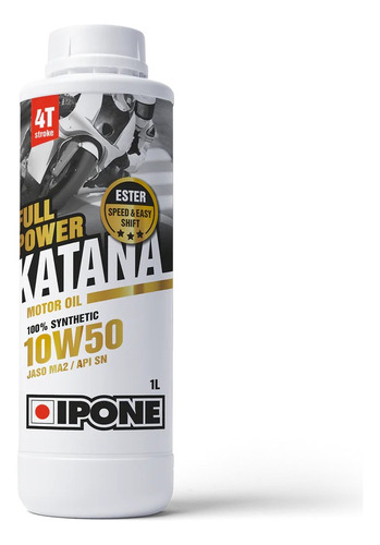 Aceite Ipone 10w50 Full Power Katana Full Sintético Ester 1l