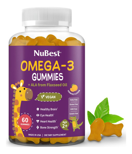 Gomitas Nubest Omega 3 Para Niños Y Adolescentes Con Aceite