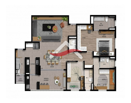 Imagem 16 de 16 de Toulouse - Construt.planeta, Apto.143 M², 3 Suítes(1 Master C/ Closet),2 Salas, Living, Varanda Gourmet, Lazer Total, 3 Vagas, Personalização Interior - Ap00202 - 70287344