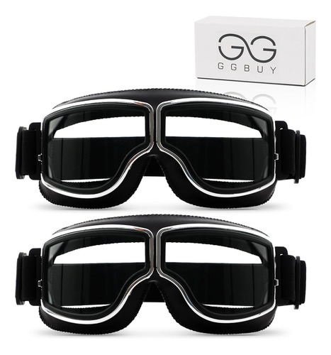 Ggbuy Gafas De Motocicleta Gafas De Piloto Antivaho Vintage 