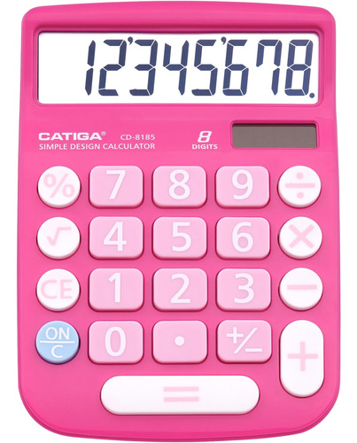 Calculadora Catiga Basica De Escritorio Rosa