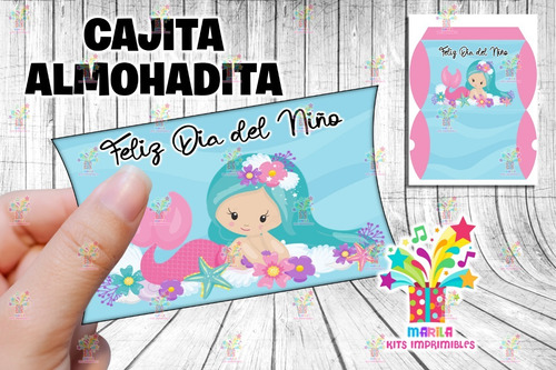 Kit Imprimible Dia Del Niño Cajitas Almohaditas 22 Diseños 