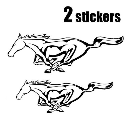 Calcomanía Ford Mustang  Para Auto Vinil 2 Stickers Caballos