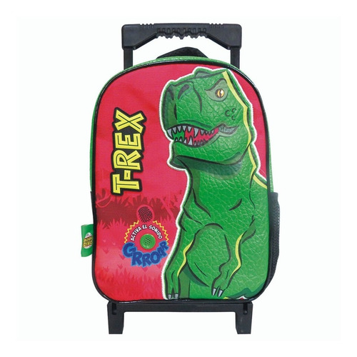 Mochila Carro Mundo Dino Con Sonido 12'' Original Cresko