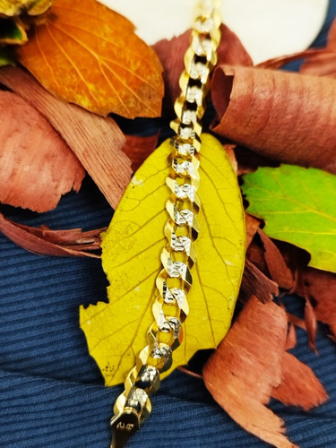 Pulso Barbado Diamantado 5mm X 21.5cm Oro Sólido 10k Largo 21.5 Cm