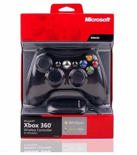 Controle Xbox 360 Sem Fio Com Receptor Usb Para Pc