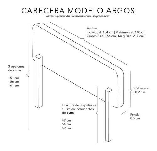 Cabecera Matrimonial Dicasa Argos
