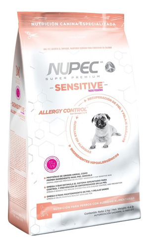 Alimento Nupec Sensitive Croquetas Perro Raza Pequeña 8kg