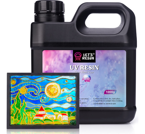 Let's Resin Resina Uv, Resina Uv Mejorada De 0.04oz, Resina