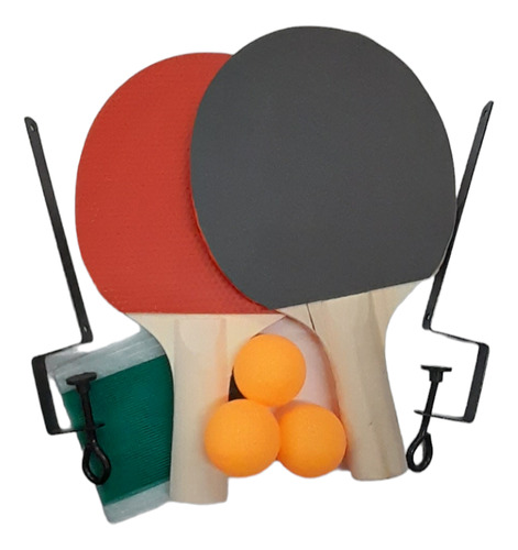 Paletas X2  Ping Pong 3 Pelotitas Red Con Soporte Juego!