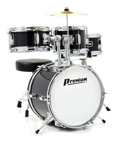 Bateria Premium Infantil Dx35j Preta Junior