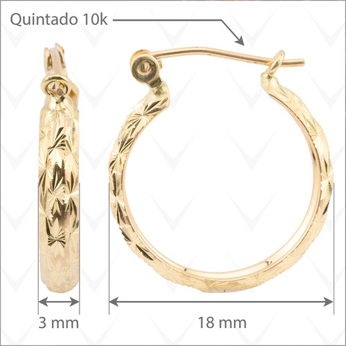Aretes Arracadas Lujo Oro Sólido 10k Mujer Universo 15 Mm