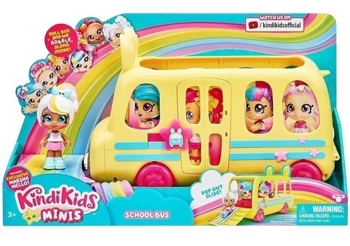 Kindi Kids School Bus + Figura Escuela Original Tiendajyh