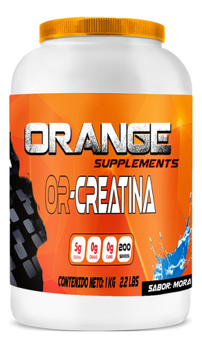Creatina Monohidratada Suplemento 1kg 100 Serv Orange Sandia