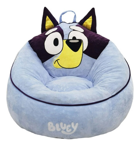 Bluey Sillón Puf De Espuma Comprimida Para Niños Azul / B Azul Claro