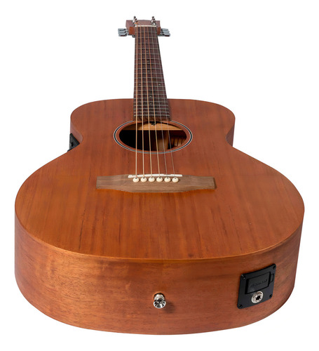 Guitarra Electroacustica Bambooga-38-maho-st-q Color Marrón Marrón Diestro Nogal