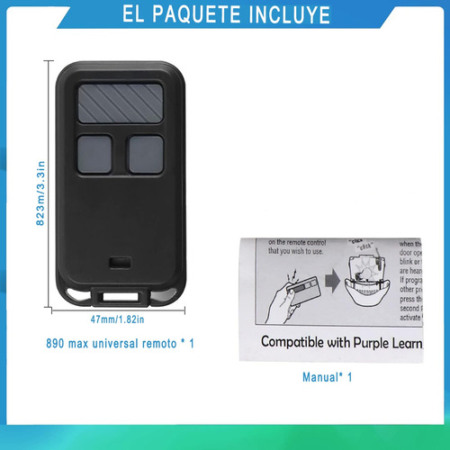 Control Remot Para Porton Electrico 893 Max
