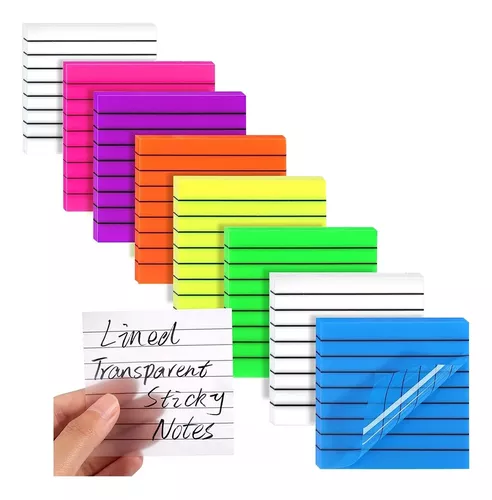 ENLUOM 400 Sheets Color Transparent Sticky Notes - 3 x 3 in