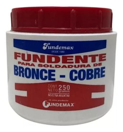 Fundente Para Cobre Bronce  Refrigeración 250 Grs Fundemax