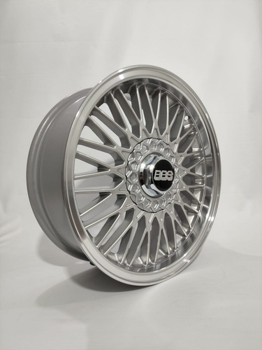Rodas Esportiva 17 Tala 6 - Bbs Ballina Gol Parati 4x100 Cor Prata Com Borda Diamantada
