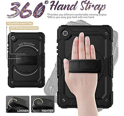 Funda protectora de pantalla antiimpacto para Galaxy Tab S6 Lite, color azul claro