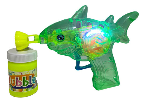 Juguete Burbujero Pistola Burbujas Con Luz Led + Liquido